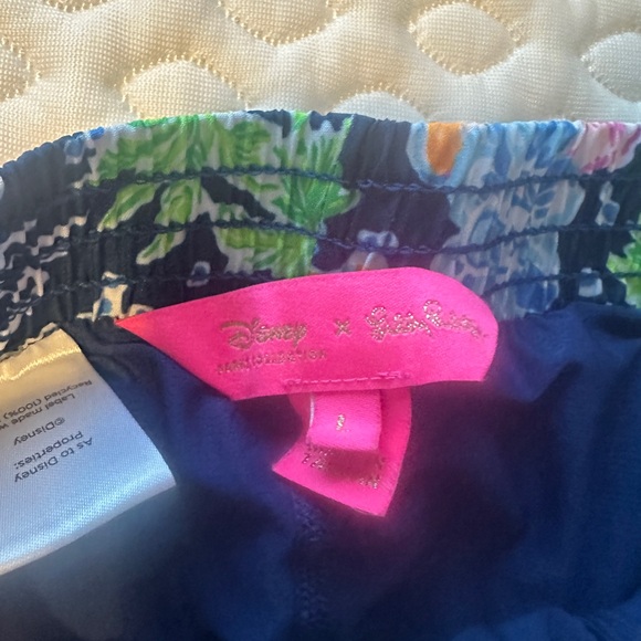 Lilly Pulitzer x Disney Floral Athletic Shorts - Navy and Multicolor - Picture 2 of 4